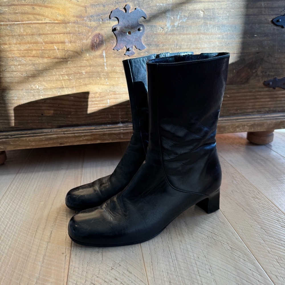 Cole Haan Black Heeled Boots - Picture 2 of 7